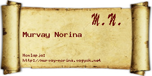 Murvay Norina névjegykártya